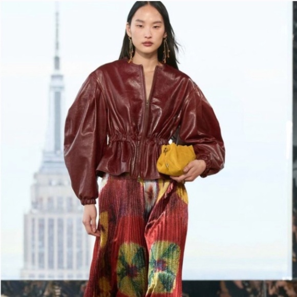 Ulla Johnson Briar Leather Jacket in Mahogany S - Picture 5 of 16